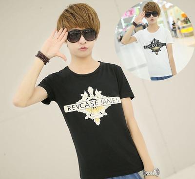 2015夏裝新款短袖T恤男純棉重工藝時尚韓版男式T恤衫批發